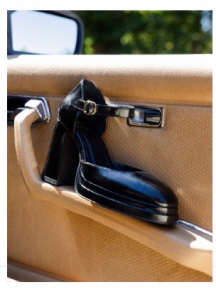 Bobbie’s Black Patent Mary Jane Block Heel Pumps